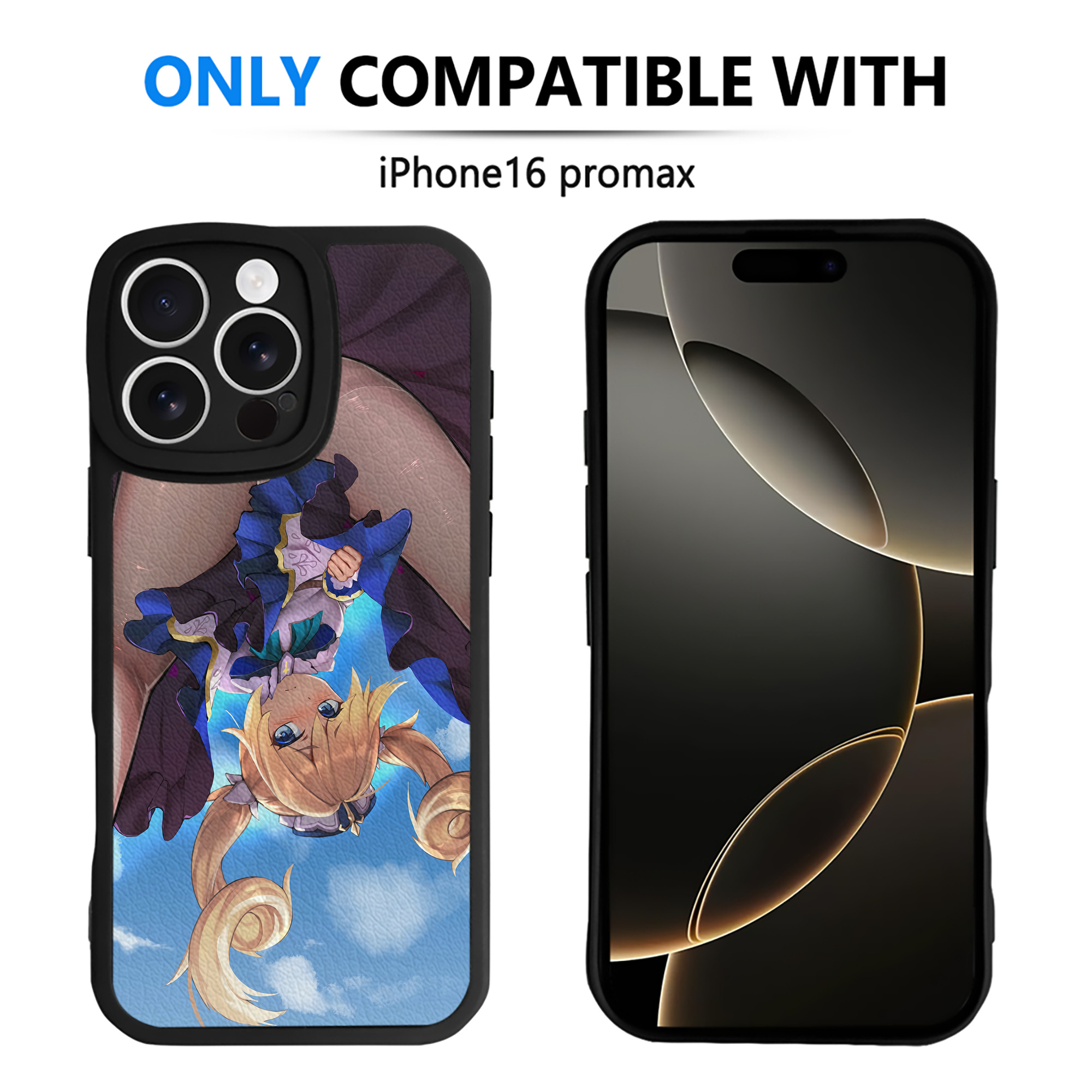 げんし神 genshin 【iPhone 16シリーズ対応】シリコンスマホケース（レザー調） 材質：シリコン